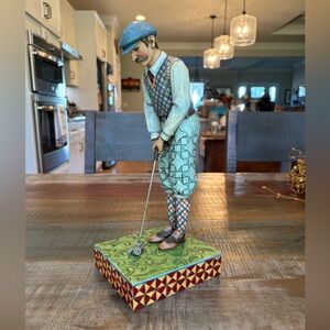 JIM SHORE Heartwood Creek PUTTING GOLFER Figurine 12+ Inches TALL 2005 **HTF**